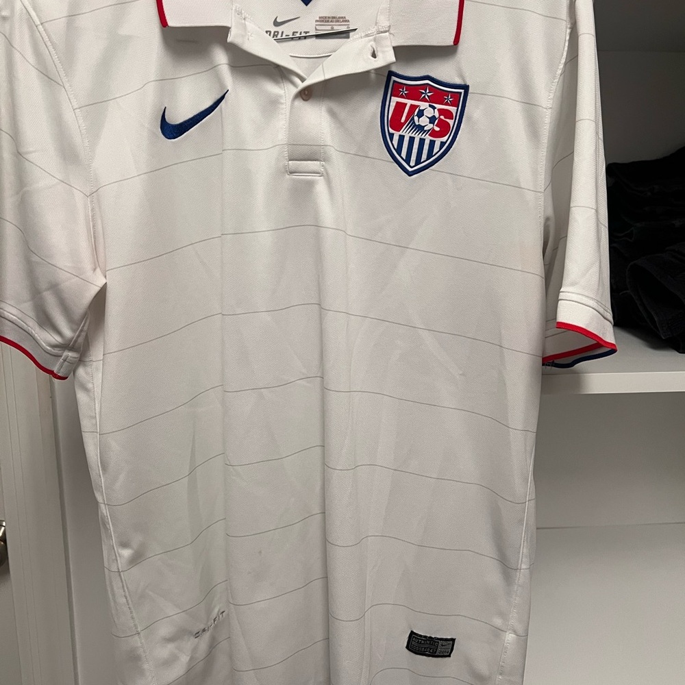 Nike White Dri-FIT Jersey with Blue Star Design